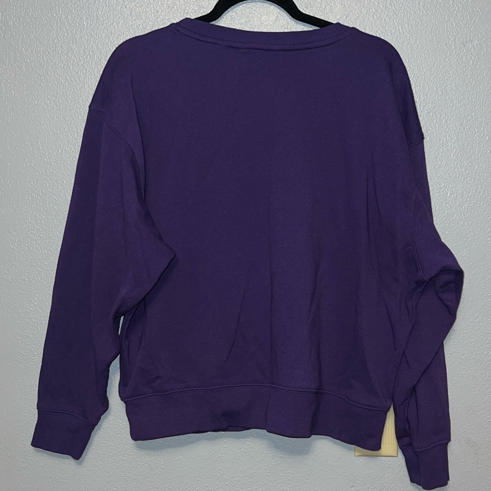 Women's Phoenix Suns DKNY Sport Purple Carrie Rhinestone Pullover Sweatshirt - Picture 2 of 9